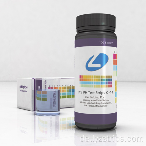 LYZ 100-Streifen alkalischer pH-Doppel-Teststreifen